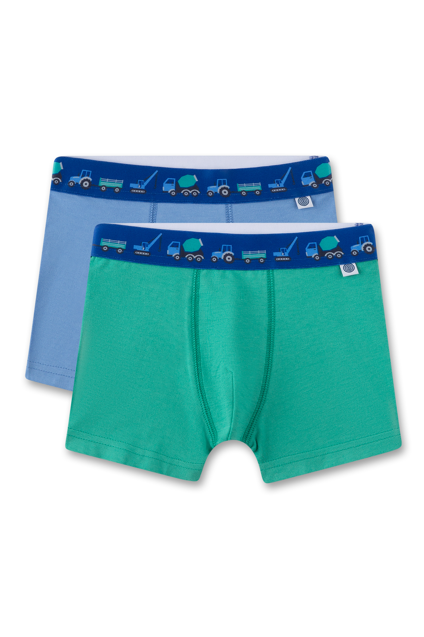 Jungen-Hipshorts (Doppelpack) grün & hellbau