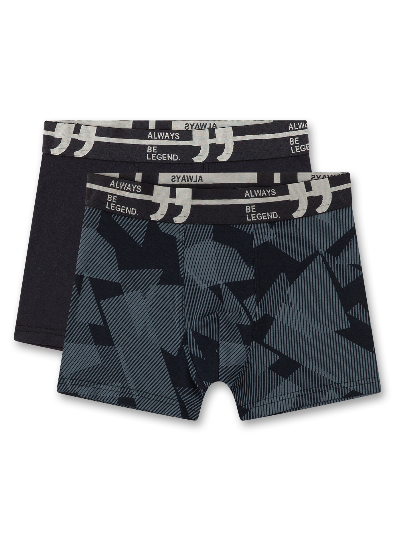 Jungen-Hipshorts (Doppelpack) Dunkelgrau