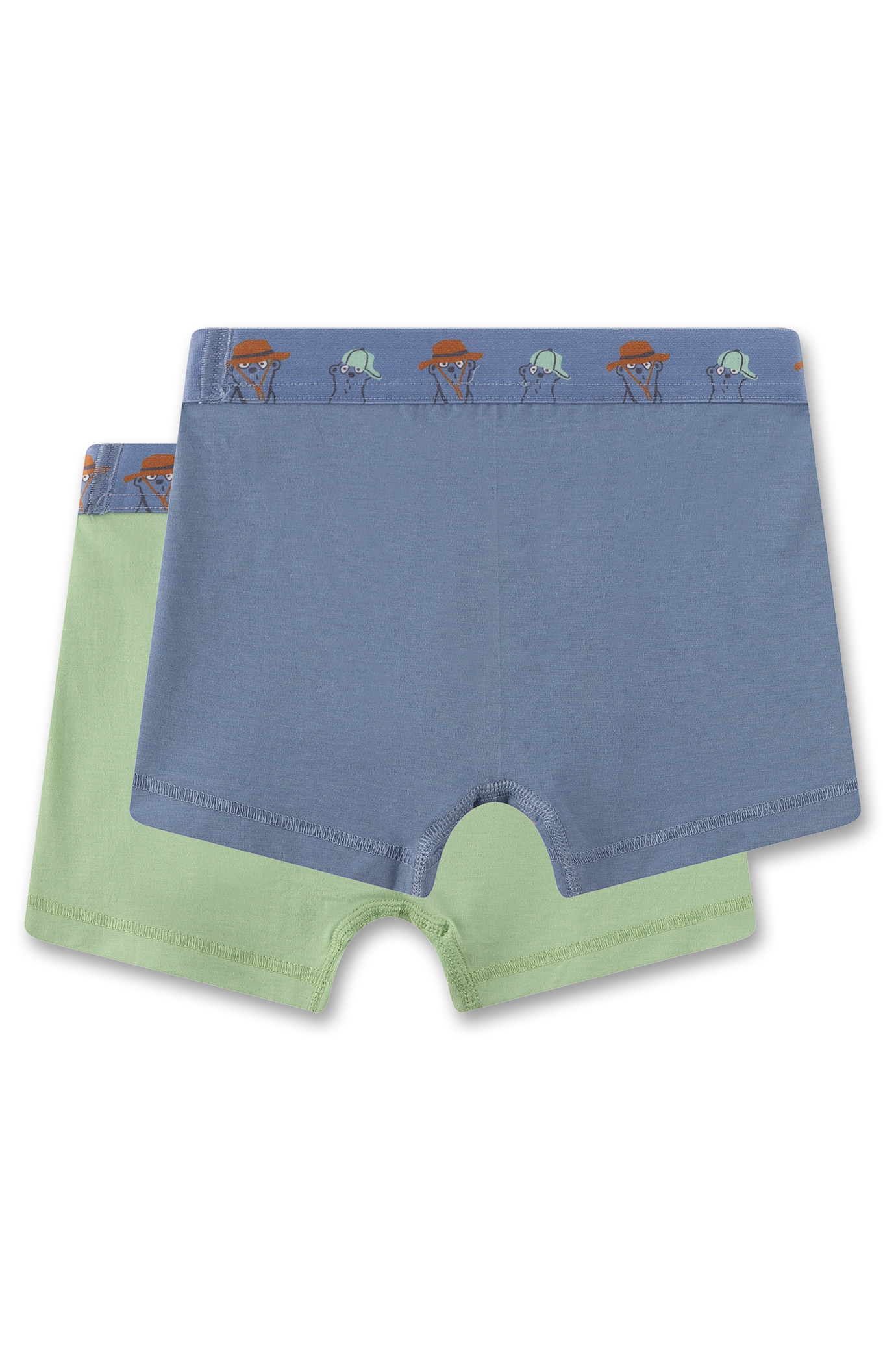 Jungen-Hipshorts (Doppelpack) grün & blau