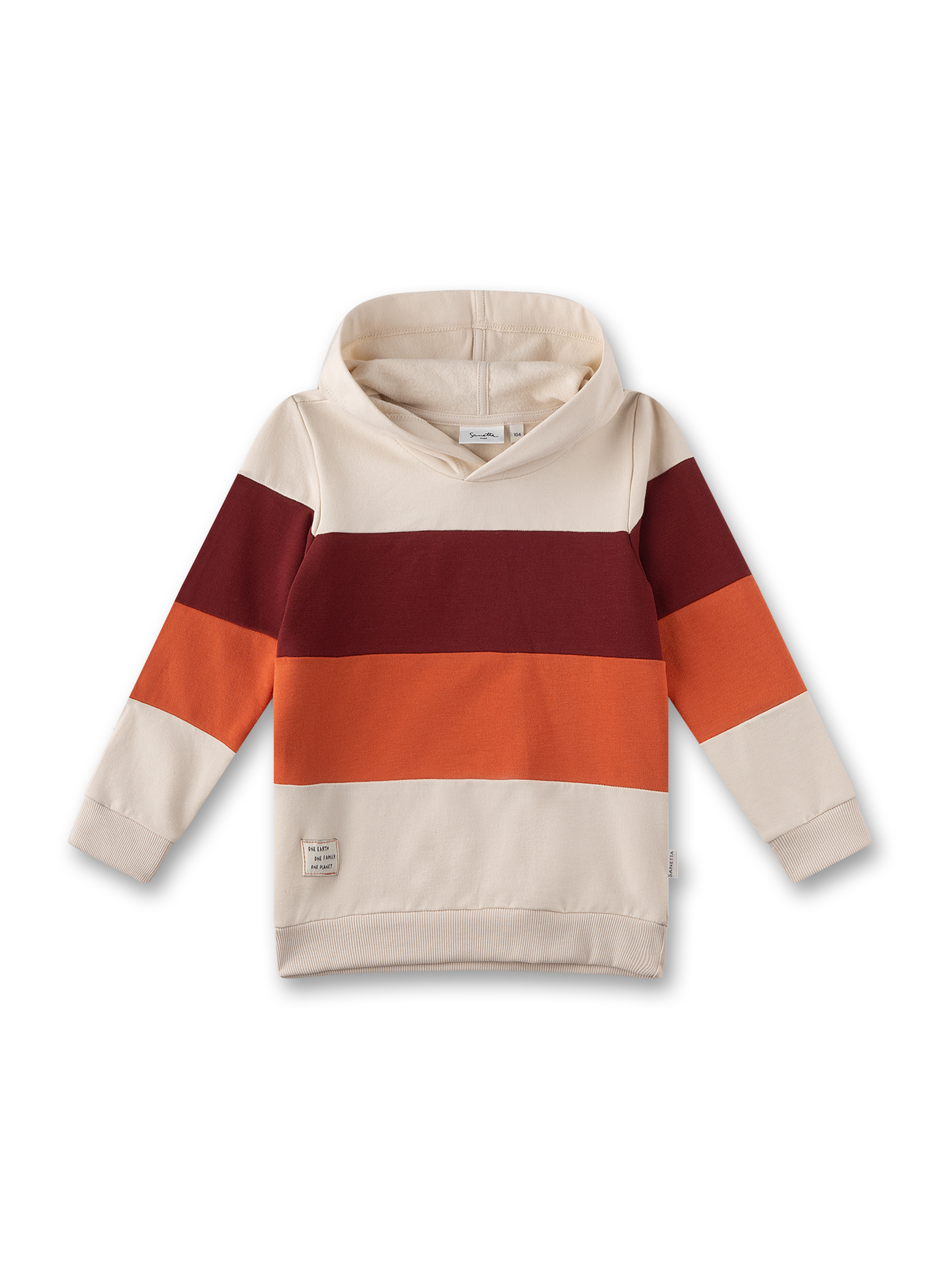 Jungen-Sweatshirt Beige mit Kapuze