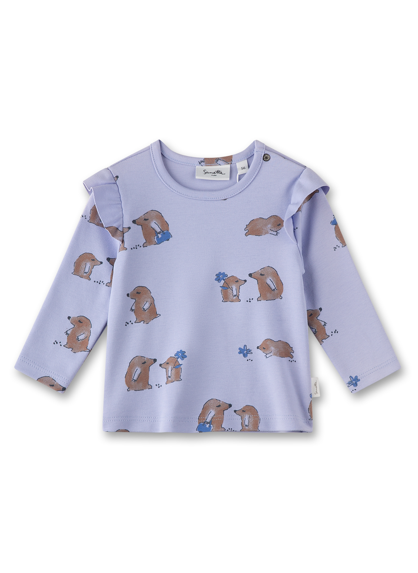 Sanetta Mädchen-Langarmshirt Blau