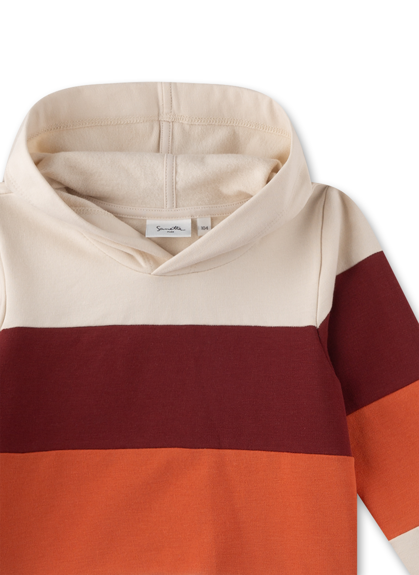 Jungen-Sweatshirt Beige mit Kapuze