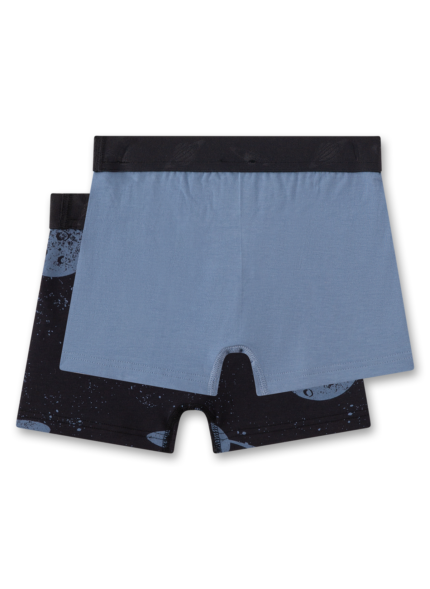 Jungen-Hipshorts (Doppelpack) Dunkelgrau & Blau