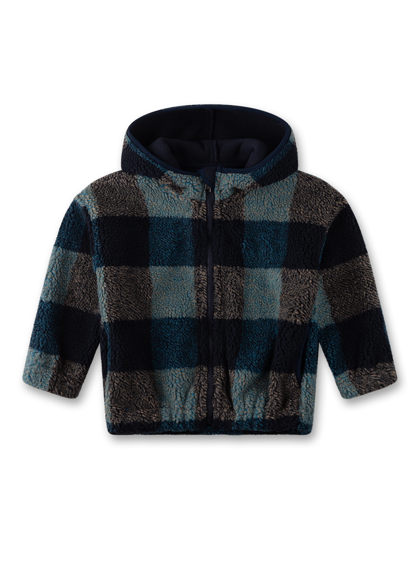 Jungen-Jacke Blau aus Teddyplüsch