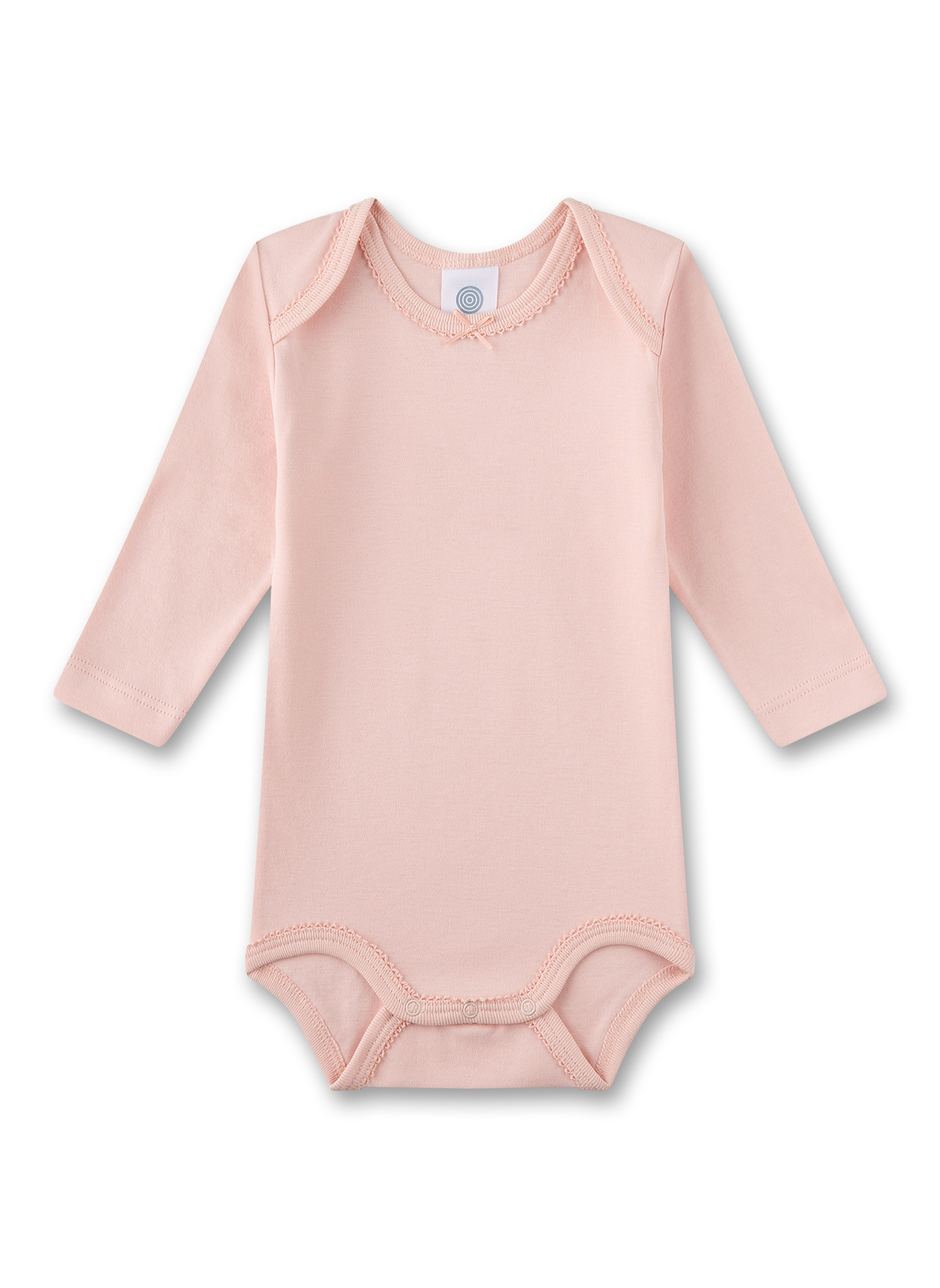 Baby-Body langarm (Doppelpack) Rosa und Weiß mit Blumen