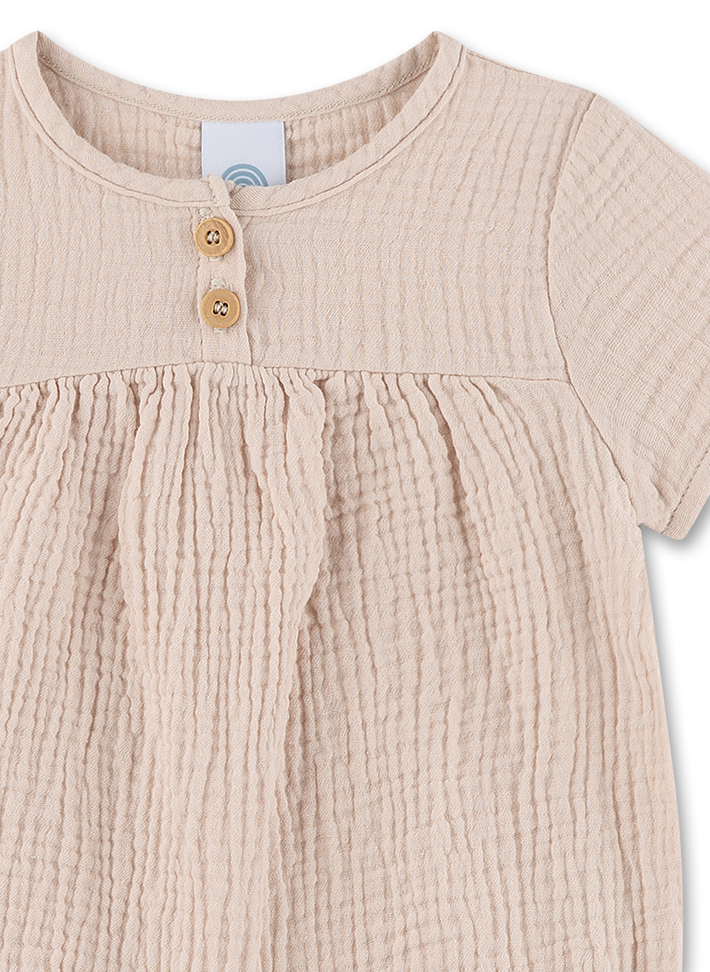 Baby-Overall beige aus Musselin