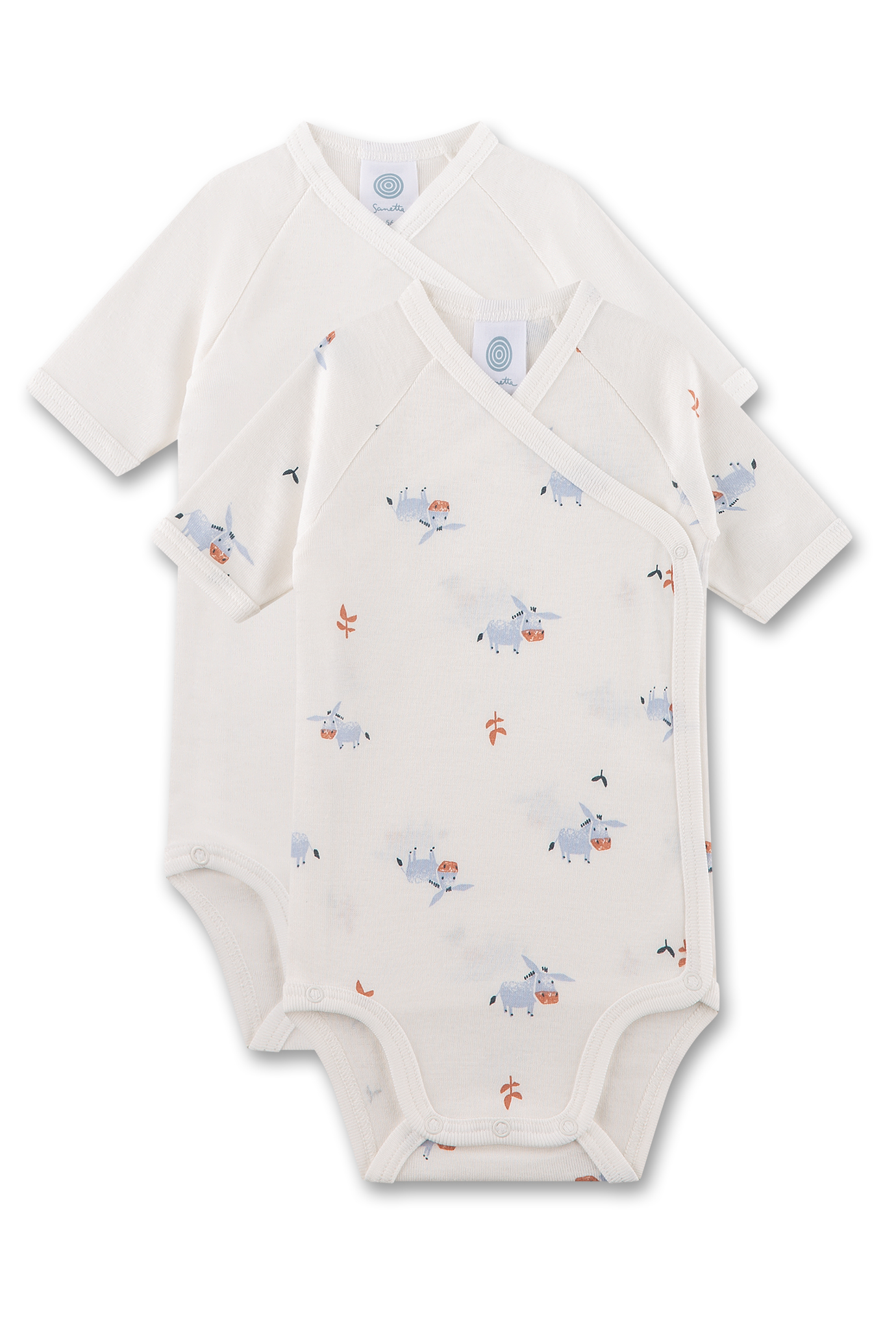 Baby-Wickelbody (Doppelpack) off-white