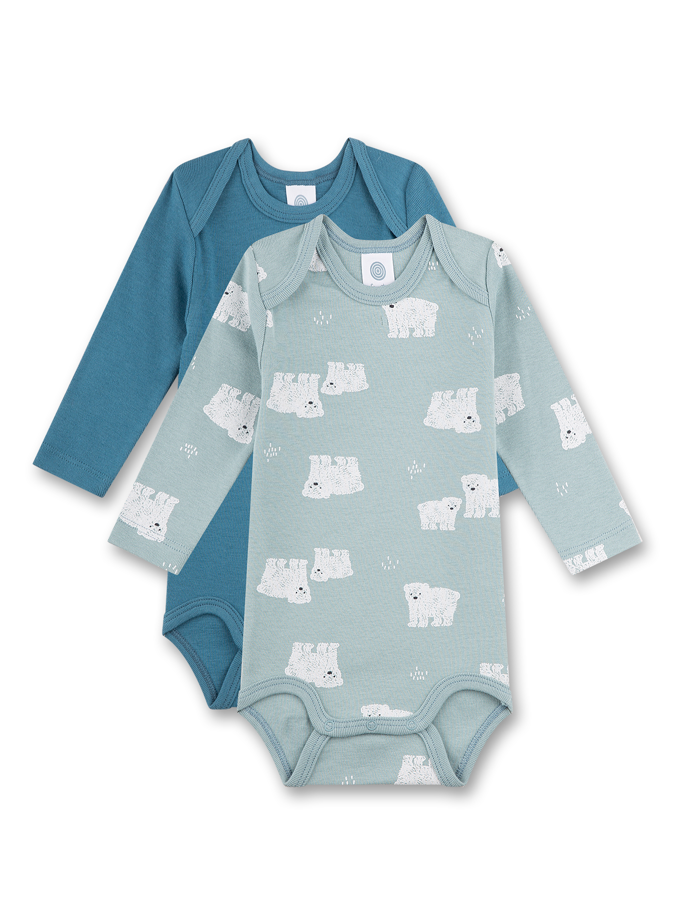 Sanetta Baby-Body langarm (Doppelpack) Blau