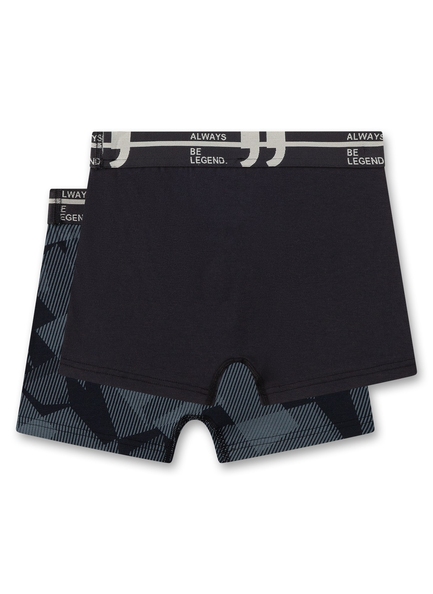 Jungen-Hipshorts (Doppelpack) Dunkelgrau