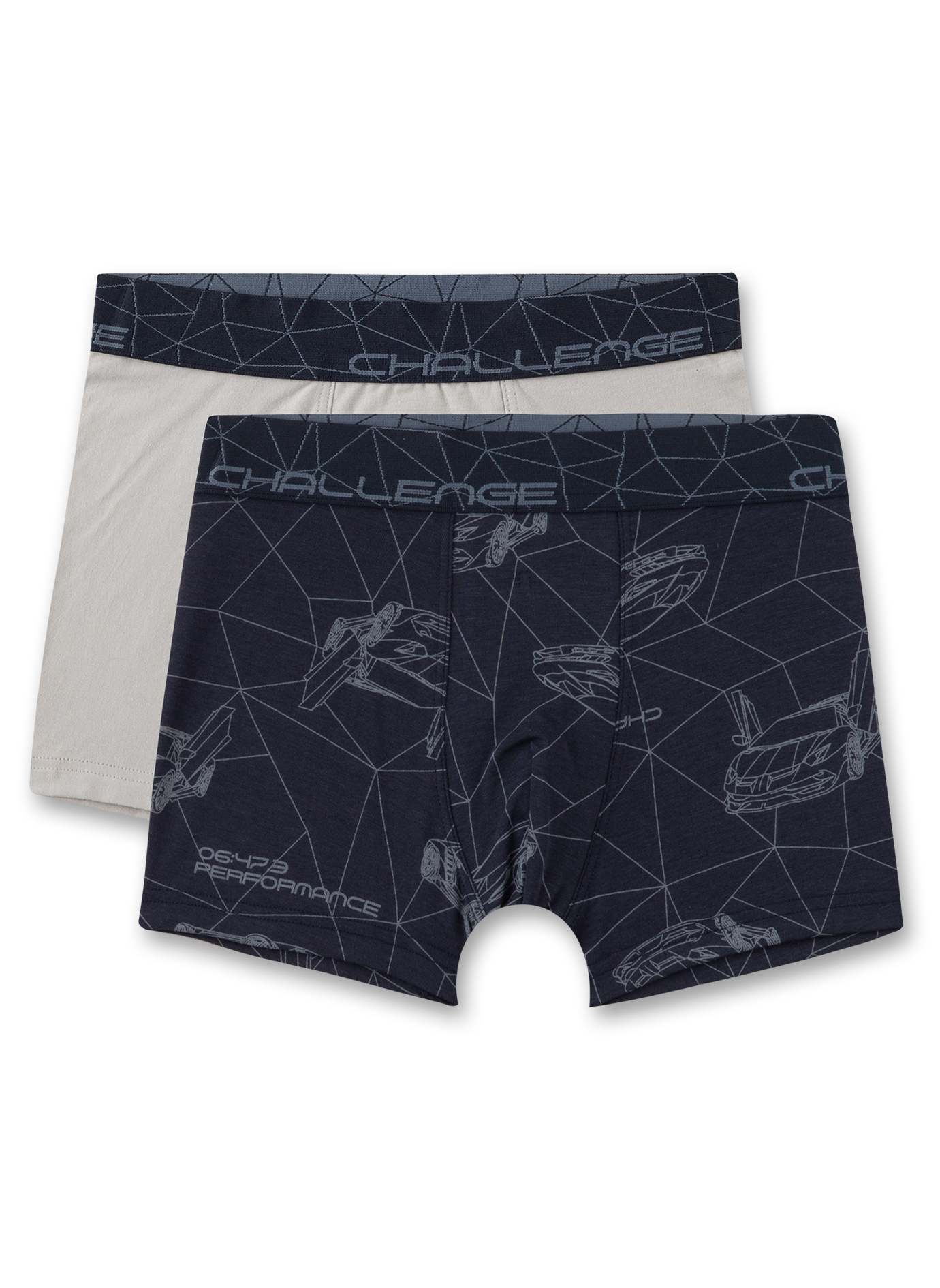 Sanetta Jungen-Hipshorts (Doppelpack=) Blau & Grau