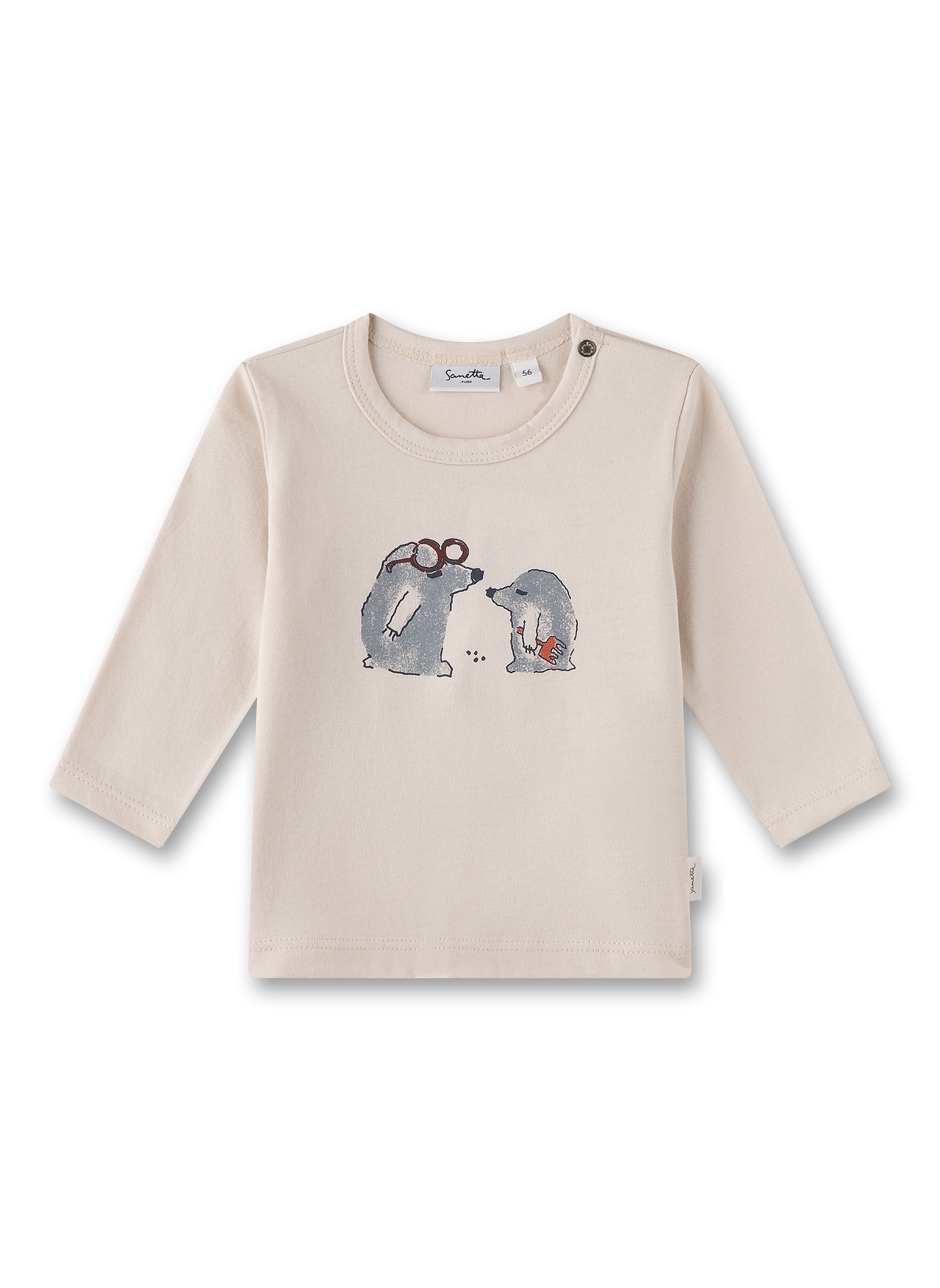 Sanetta Jungen-Langarmshirt Beige