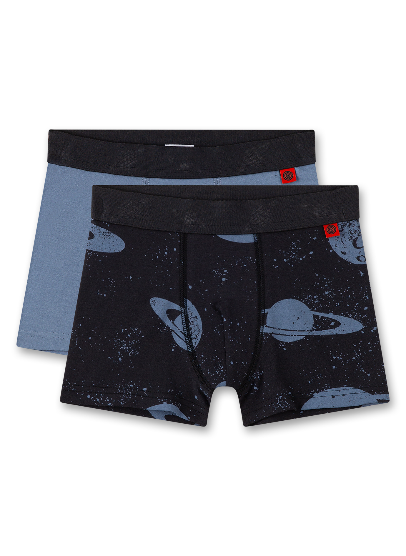 Jungen-Hipshorts (Doppelpack) Dunkelgrau & Blau