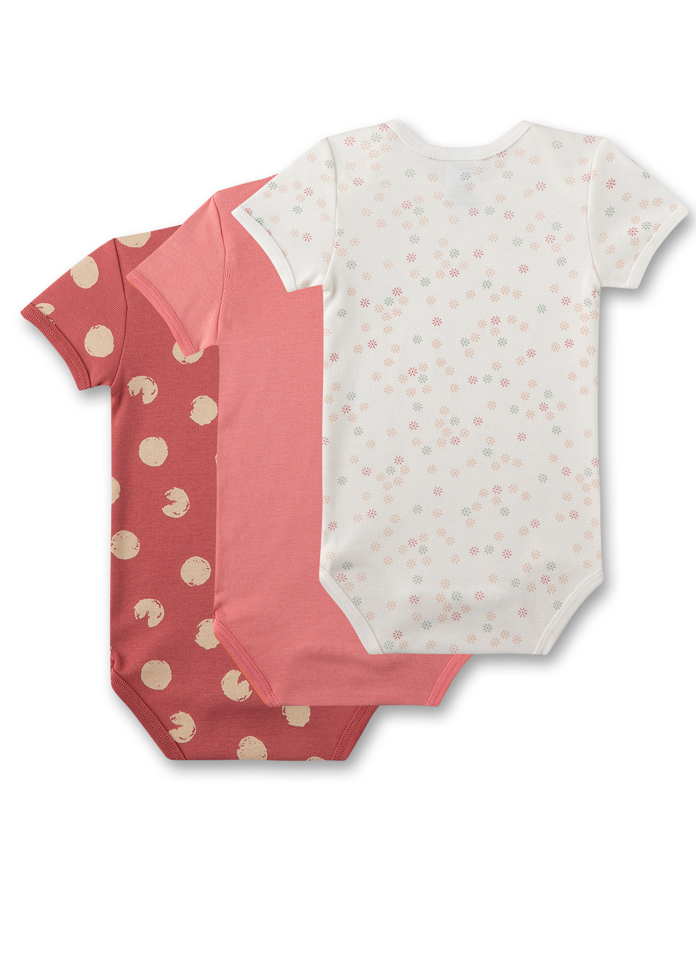 Baby-Body kurzarm (Dreierpack) Rosa