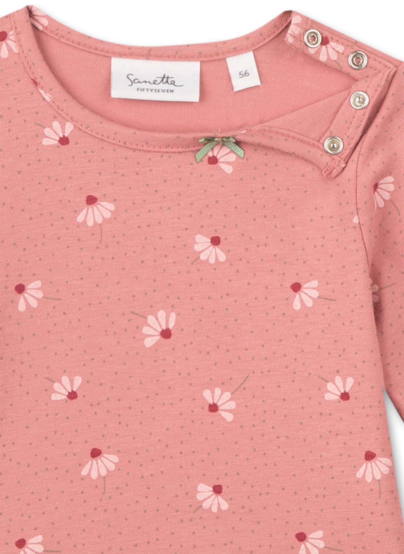 Mädchen-Shirt langarm Rosa 