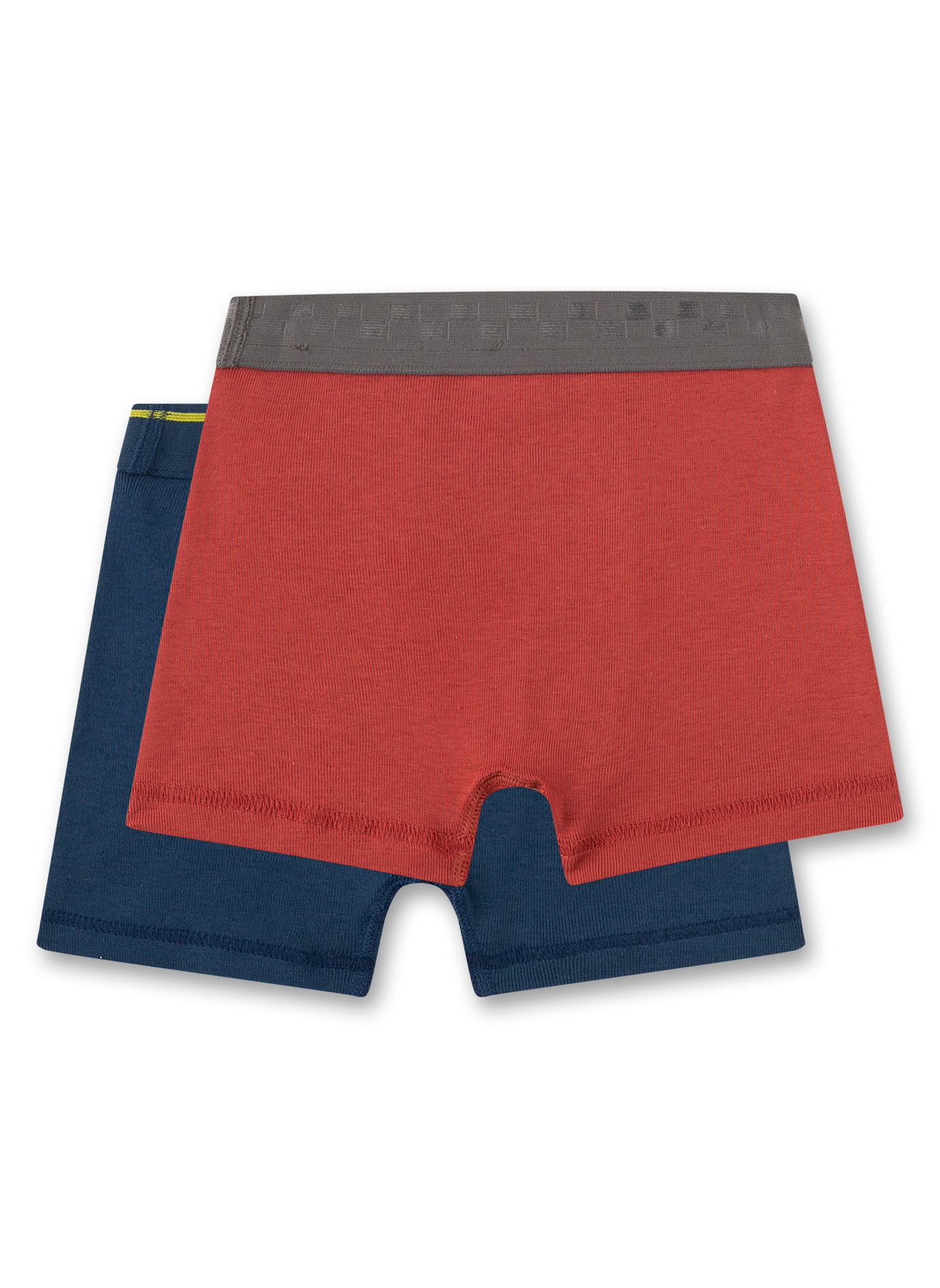 Jungen-Hipshorts (Doppelpack) Dunkelblau mit Auto und Rost