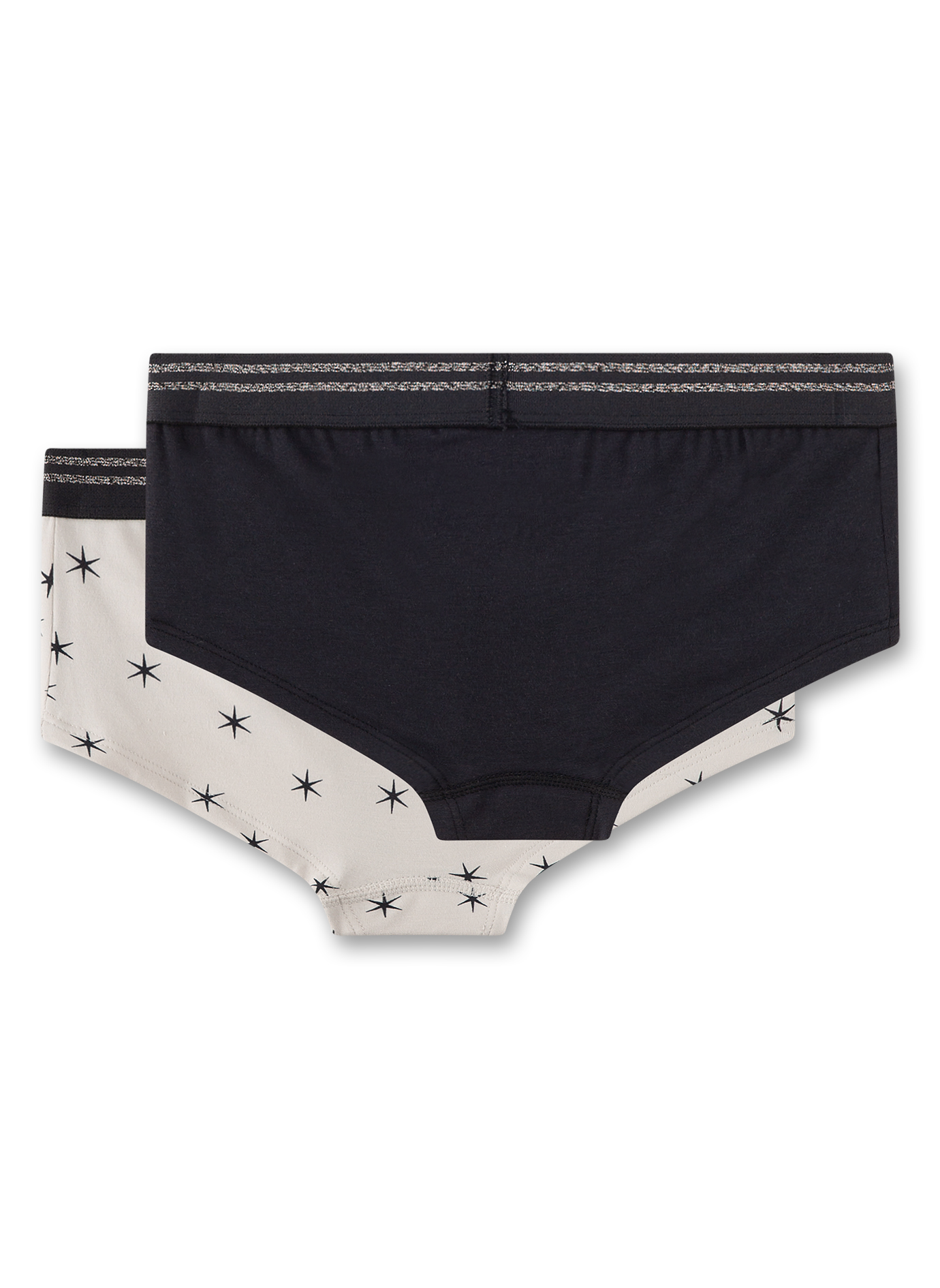 Mädchen-Cutbriefs (Doppelpack) Off-White & Dunkelgrau