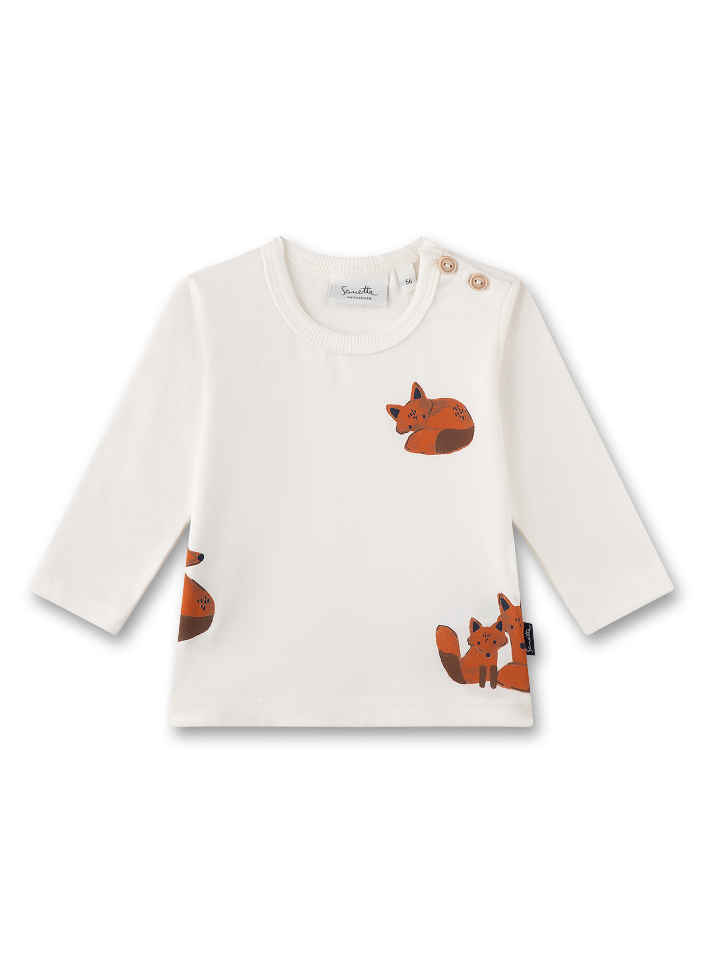 Sanetta Jungen-Langarmshirt Off-White