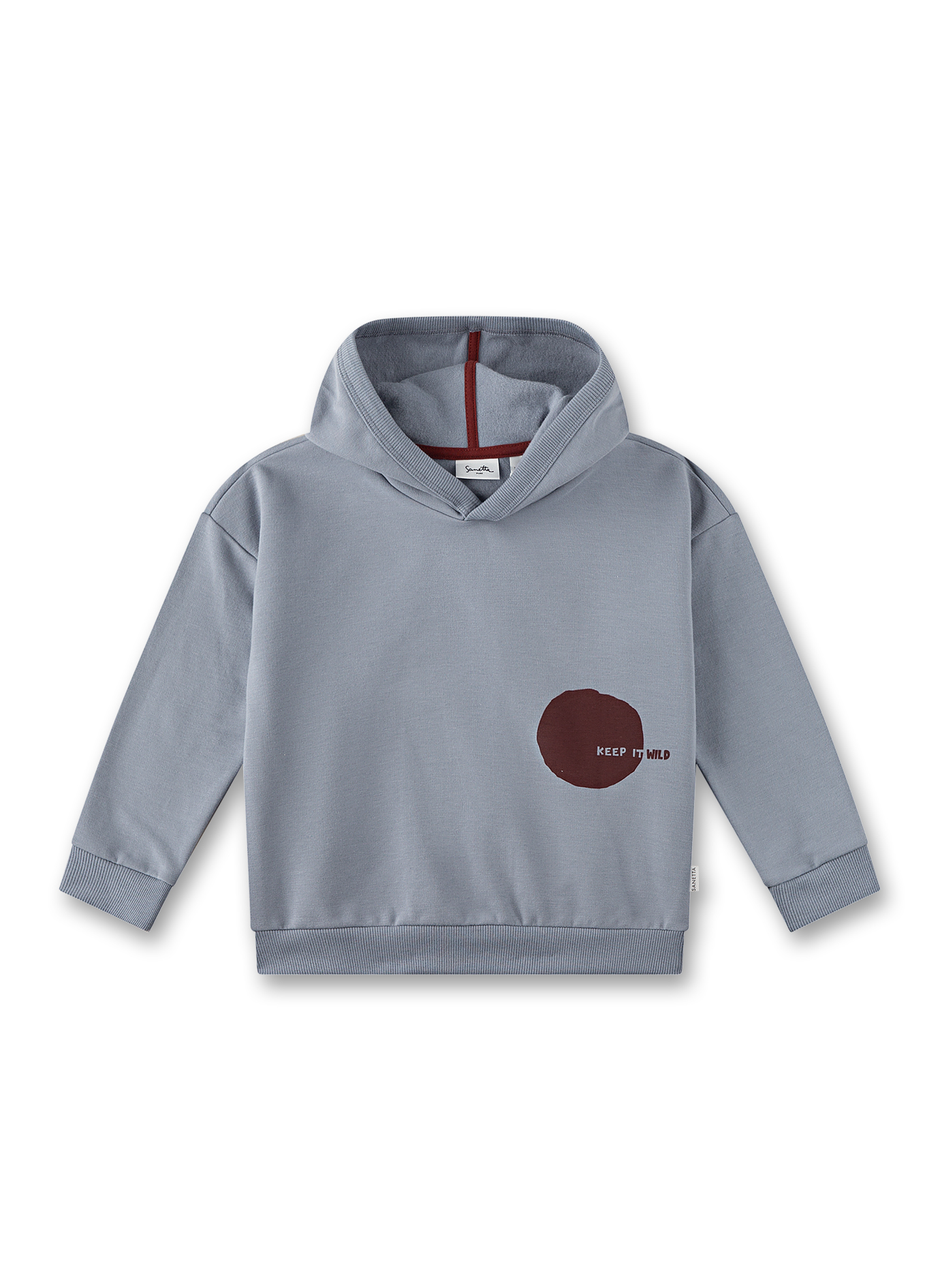 Jungen-Sweatshirt Grau mit Kapuze